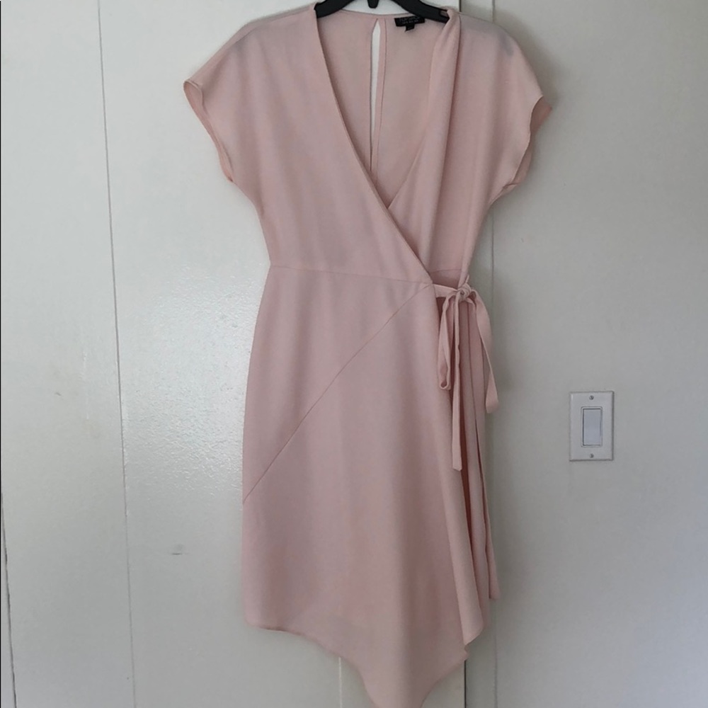 Topshop Pink Wrap Dress